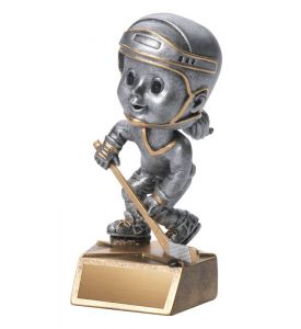 Resin Trophy Bobblehead Hockey F.