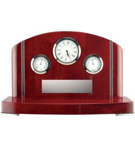 Westmoreland Rosewood Weather Station Clock