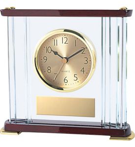 Deluxe Rosewood &amp; Acrylic Clock