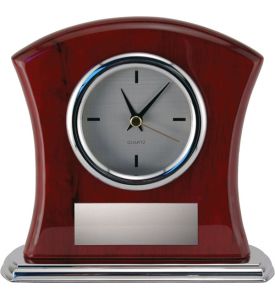 Rosewood Modern Face Clock