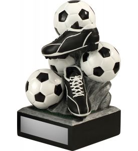 Stacked Balls Soccer Resin