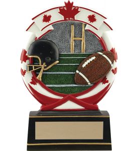 Maple Leaf Football Resin