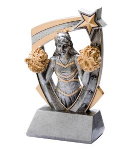 Resin Trophy 3-D Cheerleader