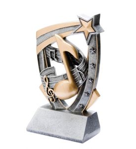 Resin Trophy 3-D Music