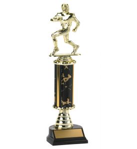 Column Trophy Black Marble Football