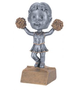 Resin Trophy Bobblehead Cheerleader