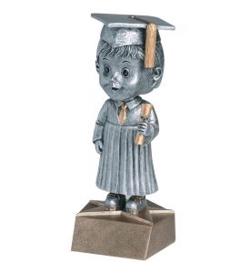 Resin Trophy Bobblehead Grad M.