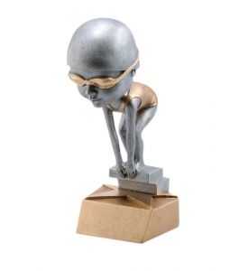 Resin Trophy Bobblehead Swimmer F.