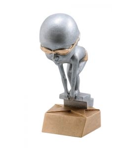 Resin Trophy Bobblehead Swimmer M.