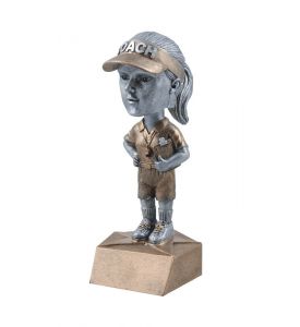 Resin Trophy Bobblehead Female Coach