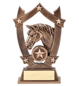 Shield Stars Resin Horse
