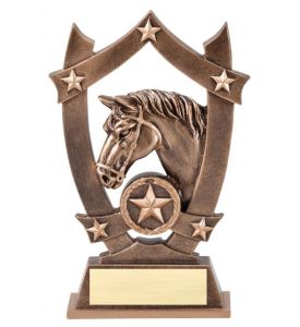 Shield Stars Resin Horse